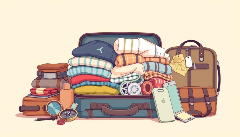 Gepäckempfehlungen und Packstrategien