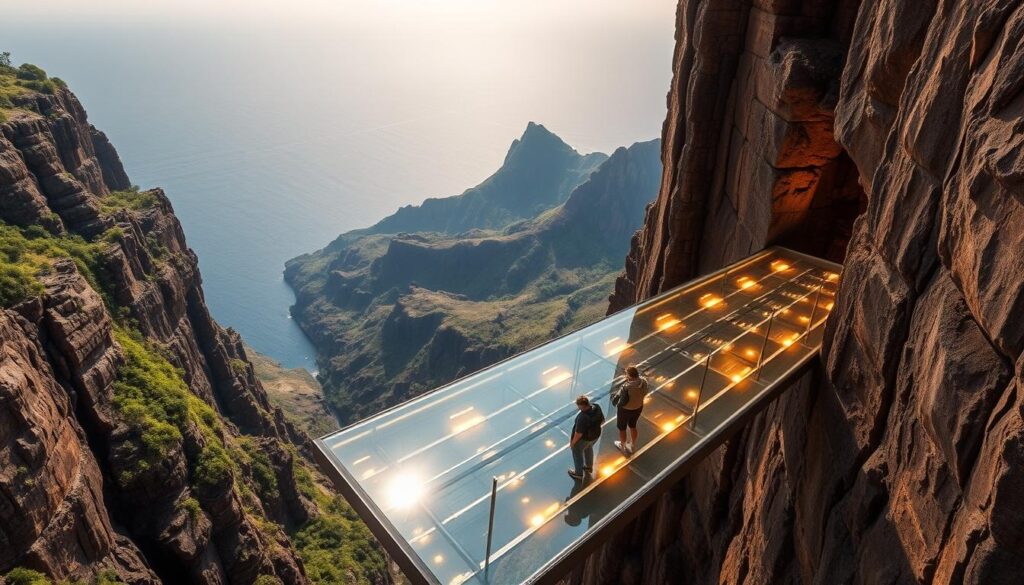 Glasbodenplattform Cabo Girão Aussichtsplattform Madeira