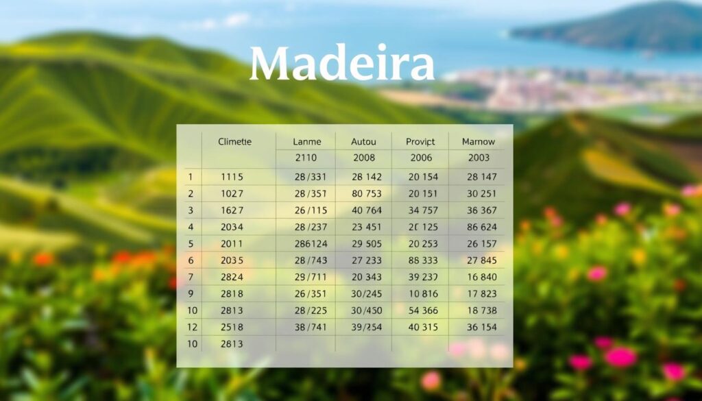 Klimatabelle Madeira Klimatabelle Madeira