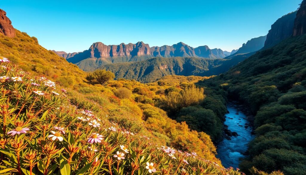 Madeira Naturlandschaft mit endemischen Arten