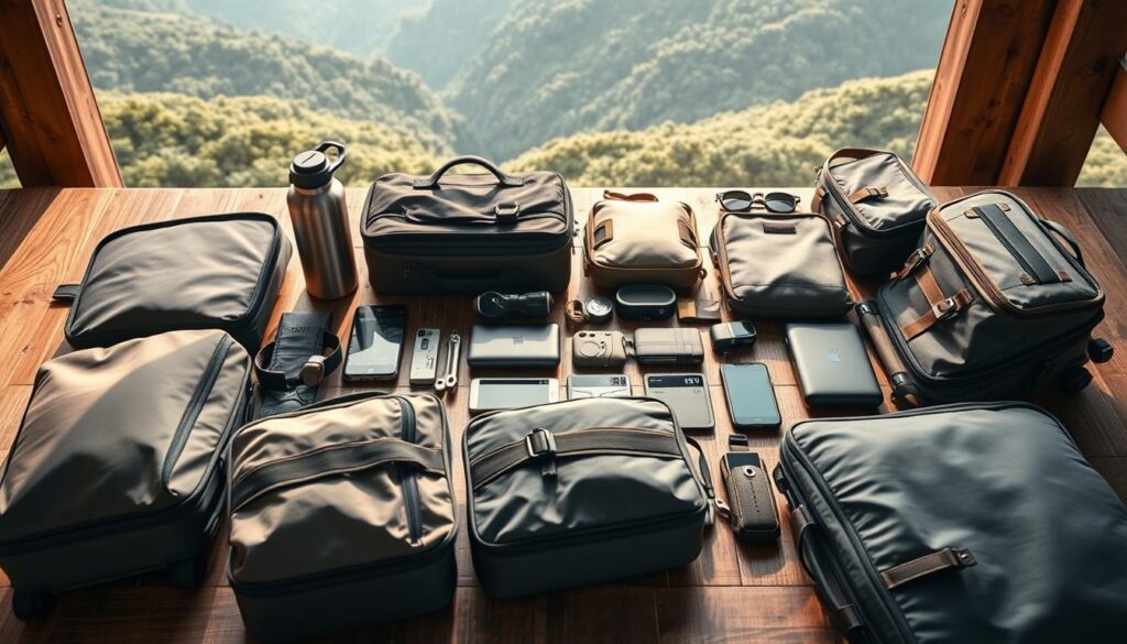Reise-Equipment und Gadgets