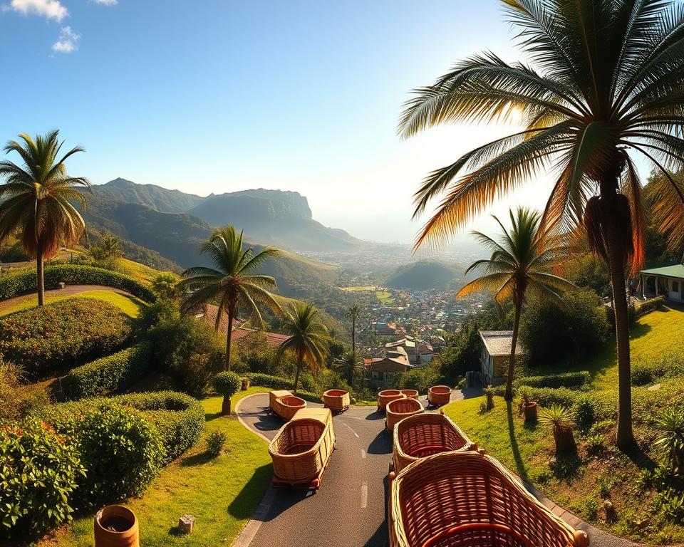 Korbschlittenfahrt Route Madeira