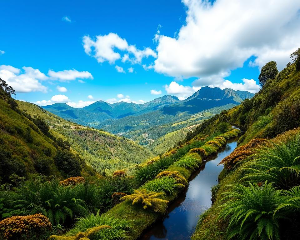 Levada-Wanderungen Madeira Landschaft Levada-Wanderungen Madeira Landschaft