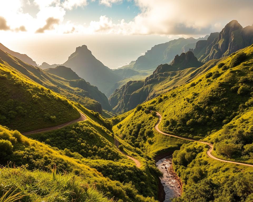 Levada-Wanderungen Madeira Landschaft