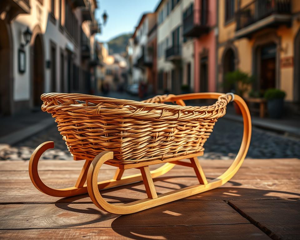 Madeira Holzschlitten Konstruktion