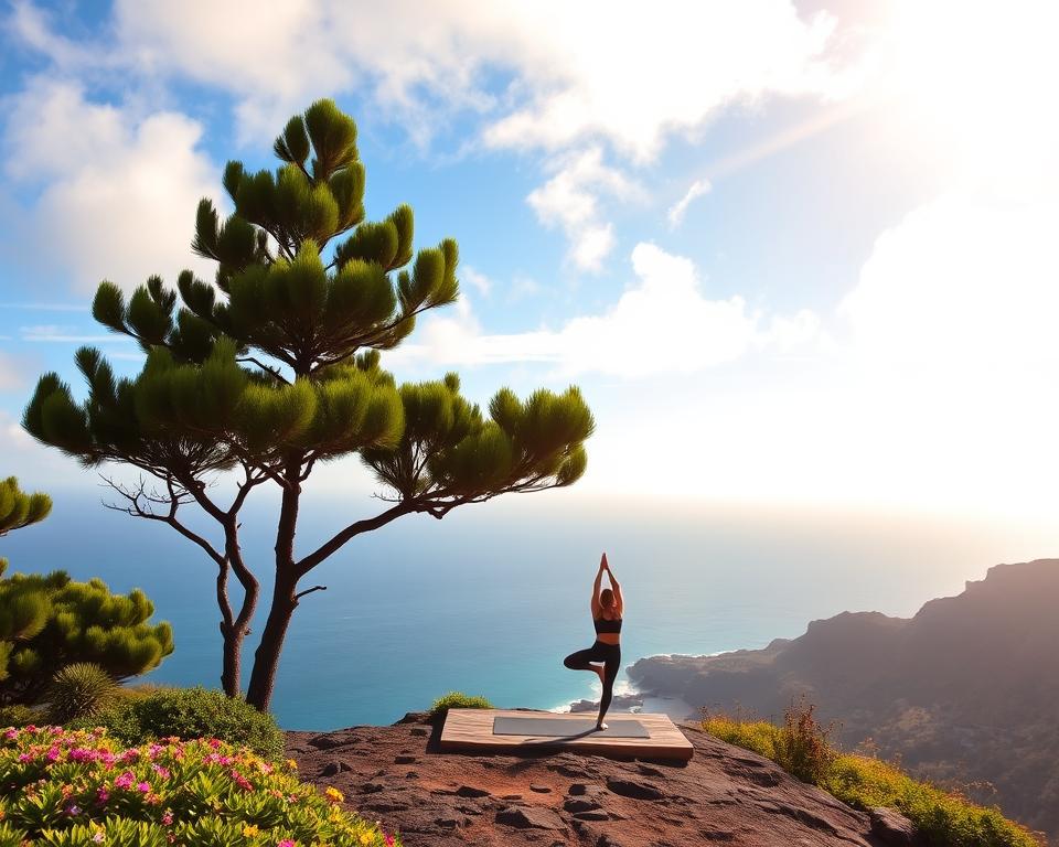Outdoor-Yoga Madeira Landschaft