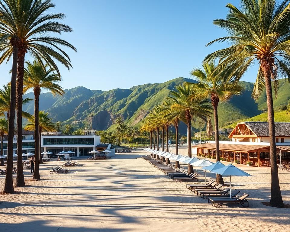 Strandinfrastruktur Praia da Calheta Strandinfrastruktur Praia da Calheta