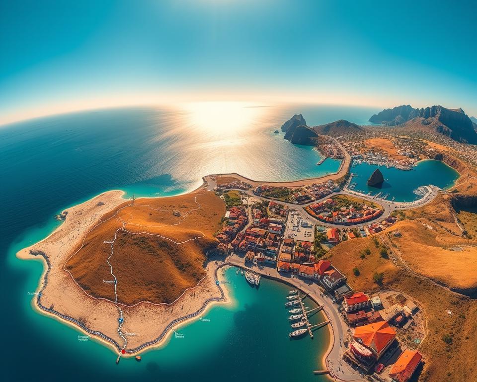 Tagesplan Porto Santo Reiseroute