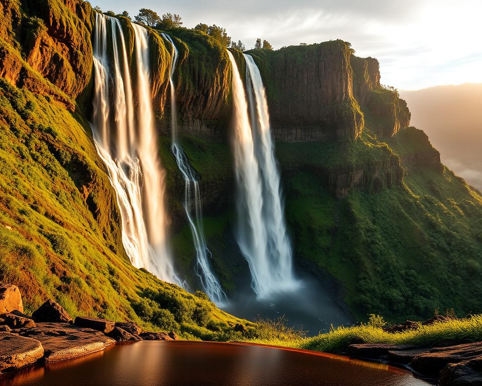 Wasserfälle Madeira Panorama Wasserfälle Madeira Panorama