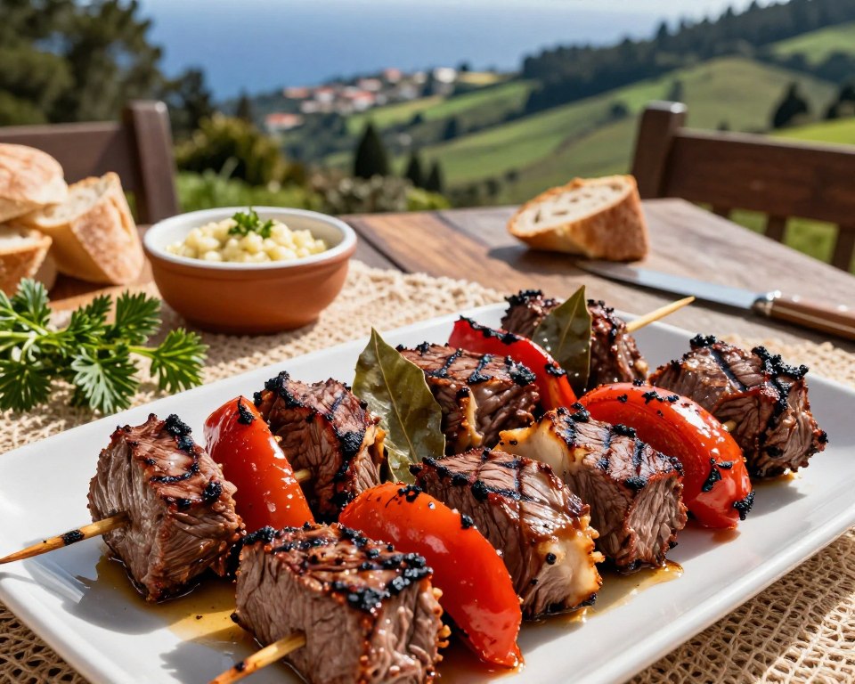 Espetada Madeira Traditionelles Fleischgericht