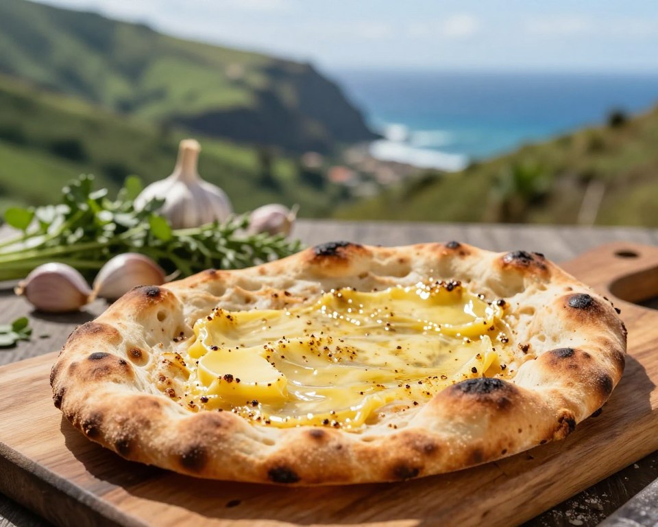 Traditionelles Bolo do Caco Brot Madeira
